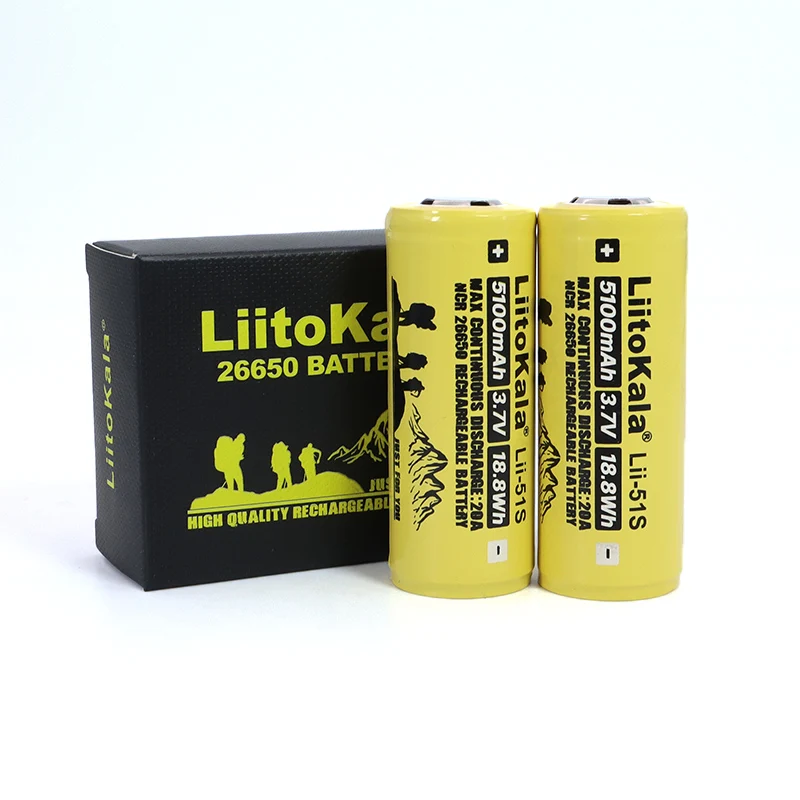 Liitokala Lii-51S  3.7V  26650  AA AAA 1.2V NiMH Rechargeable Lithium Battery