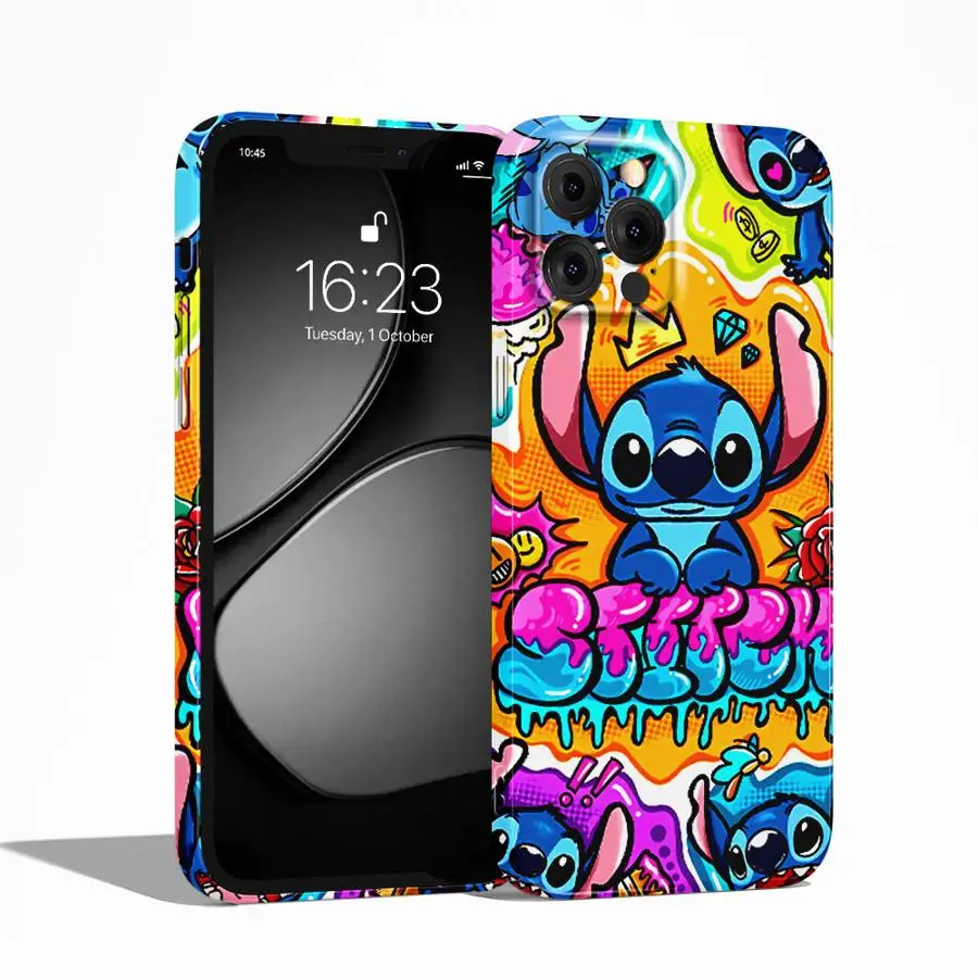 حافظة لهاتف آيفون XR 13 16 Pro Max 15 Plus 12 14 X 11 17 غطاء هاتف صلب هوائي ليلو ستيتش لطيف #4