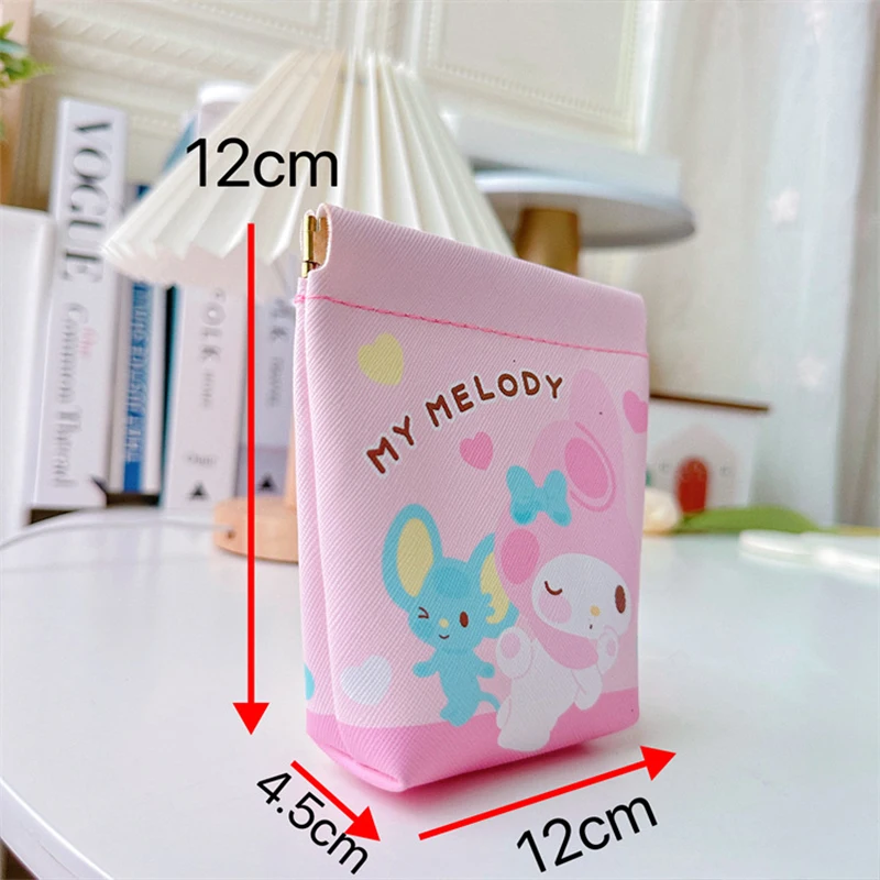 Sanrio Kawaii Anime Hello Kitty Kuromi My Melody Storage Bag Girl Heart Cartoon Cute Anime Pochacco Hangyodon Month Bag Kid Gift