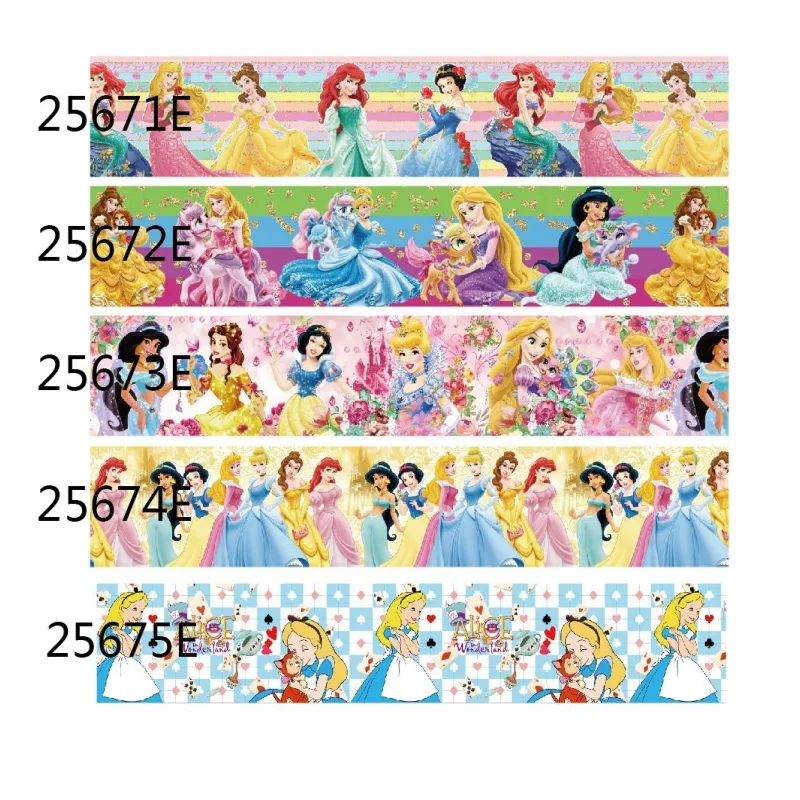 5yards Disney Princess Grosgrain Ribbon 25MM 38MM for Hairbows DIY