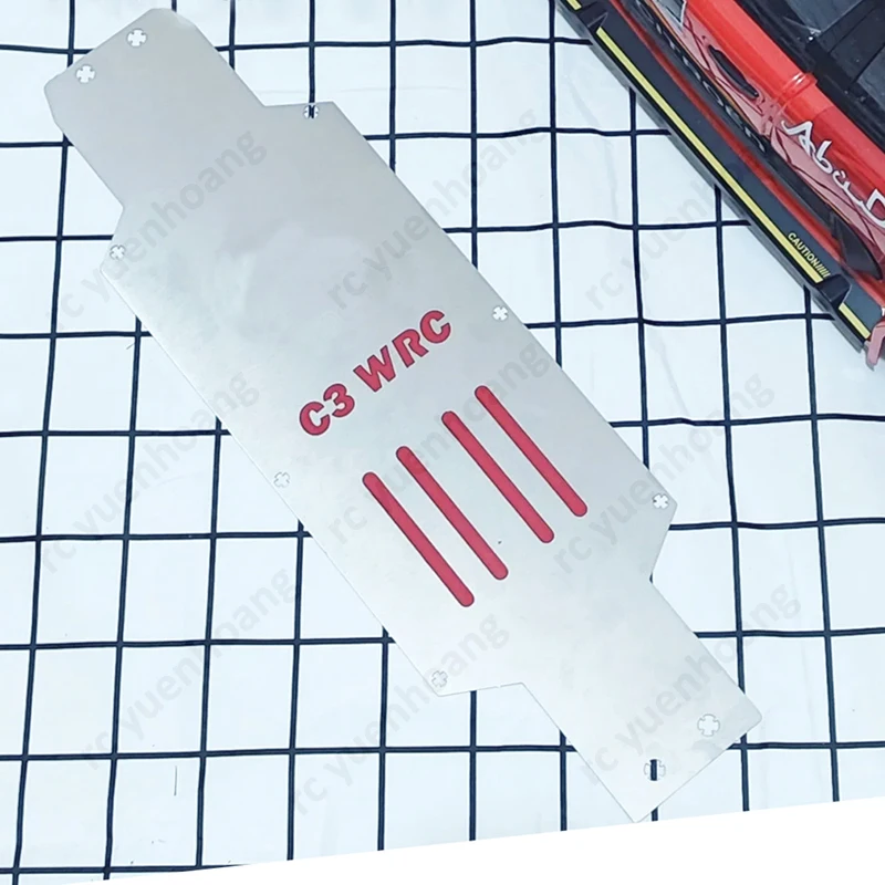 Placa protectora de chasis, cubierta de protección inferior de acero inoxidable, piezas modificadas debajo del Protector para modelo de coche de carreras MJX 7303 RC, 1 Uds.