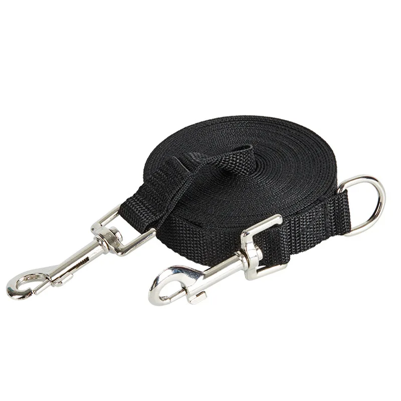 Pet Supplies Dog Leash Double Hook Traction Rope Running Belt Rope Adjustable Waist Imitation Nylon Leash Metal Buckle