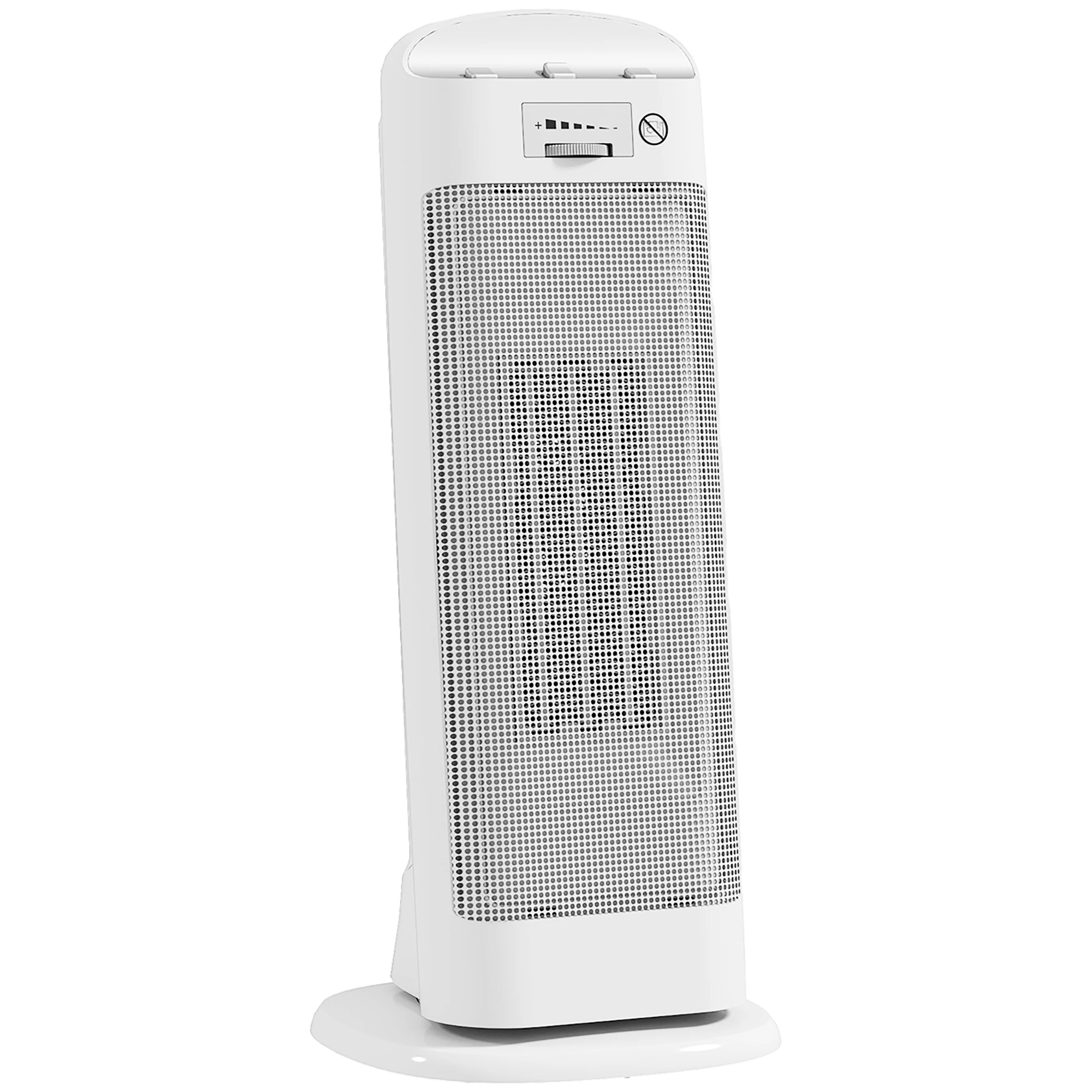 HOMCOM keramische booster-verwarmer 2000 W, elektrische radiator met 4 standen, thermostaat, oscillatie 55 ° anti-kantel- en anti-oververhittingsbescherming voor slaapkamer, bureau, wit
