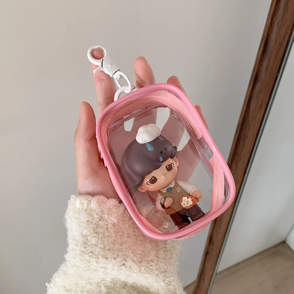 PVC Transparent Mini Storage Bag Mystery Bag Keychain Storage Bag Cute Doll Bag Storage Bag Earphone Charger Storage Bag