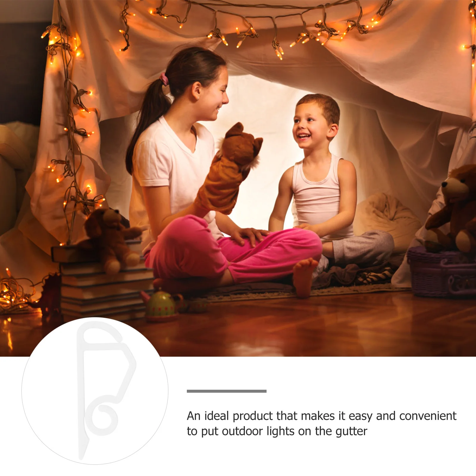 

24pcs Christmas Tree Hooks S Clip Gutter Light Holders For Outdoor Festive Decor String Fairy Lights Lamp Hooks