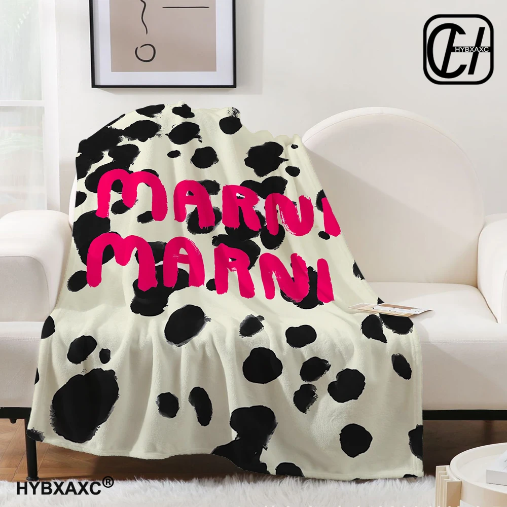 CRAFTED WITLOVE M-marni-i Blanket Aesthetic Art Flannel Blanket Portable Home Travel Camping Sofa Picnic Flannel Blanke