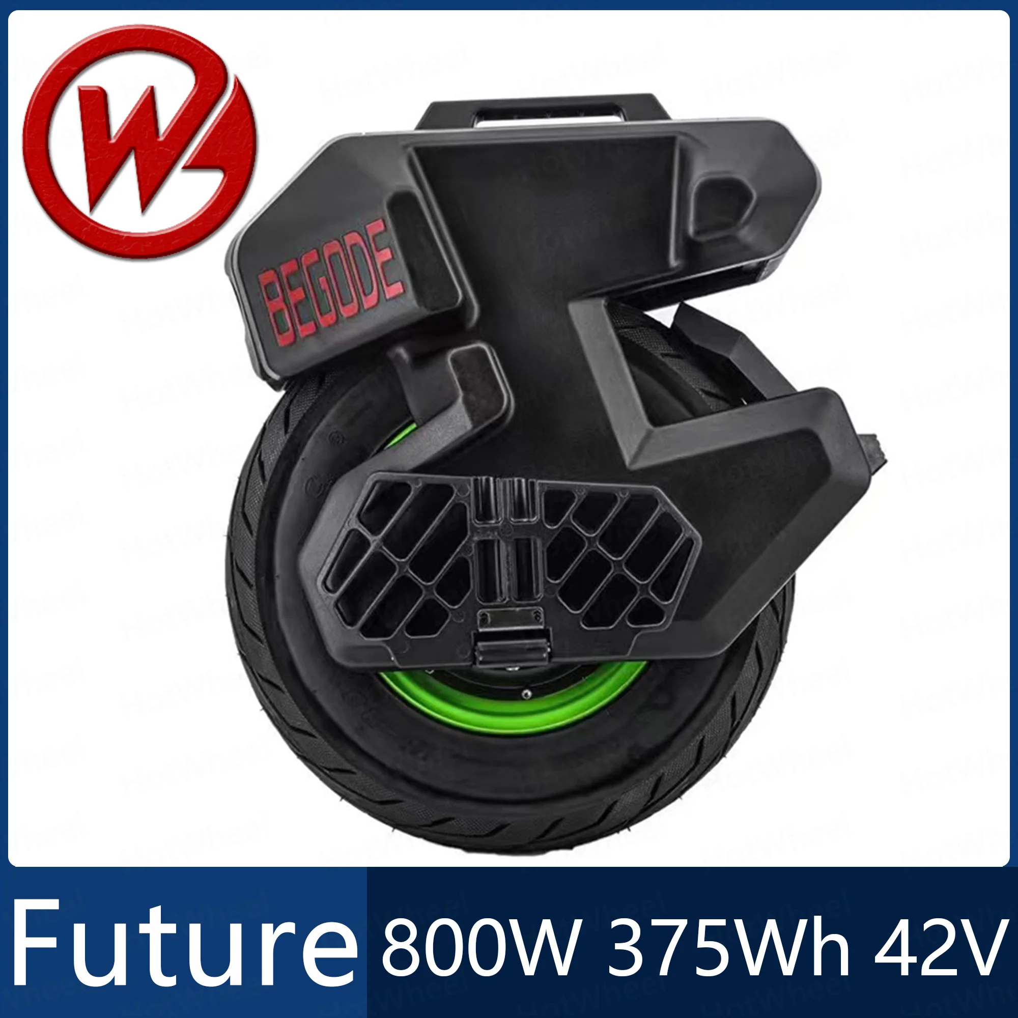 BEGODE Future 800W Motor 375Wh 50GB 42V Battery 14inches 3.50-8 Tubeless Tire Electric Unicycle 16.8kg Net Weight Self-balancing