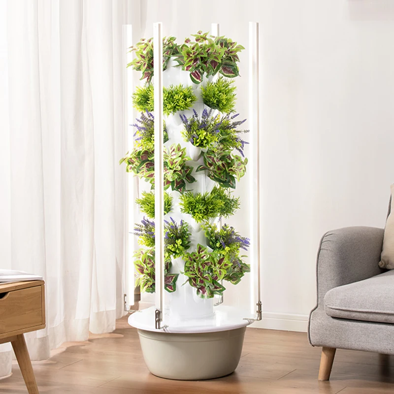 

Hydroponic Tower with Lighting Price 5/7/9 Tier Hydroponics Growing System for Indoor Gardening Vegetable Flowers Planting
