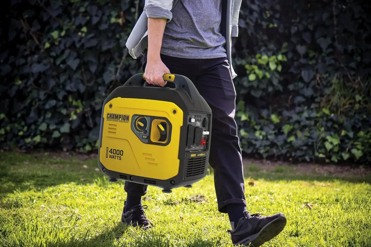 [XMSJ-¡Stock limitado, ¡Compre ahora! ]Generador inversor portátil listo para vehículos recreativos de 4000 vatios con tecnología silenciosa y escudo de CO