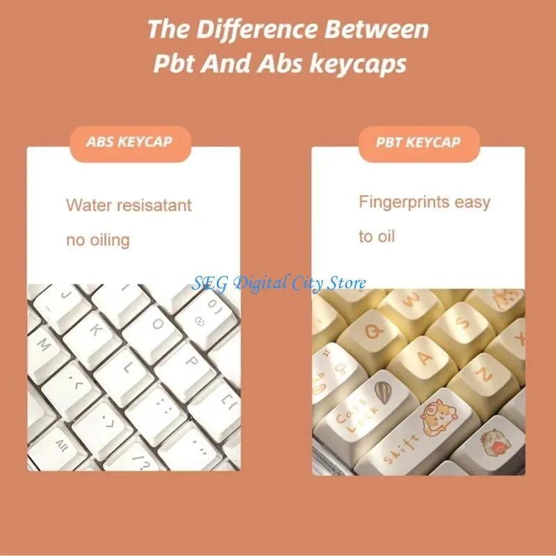 

U75B PBT Keycaps Cartoon Mouse XDA Height 131Pcs Full Set Five sided Dye Sub