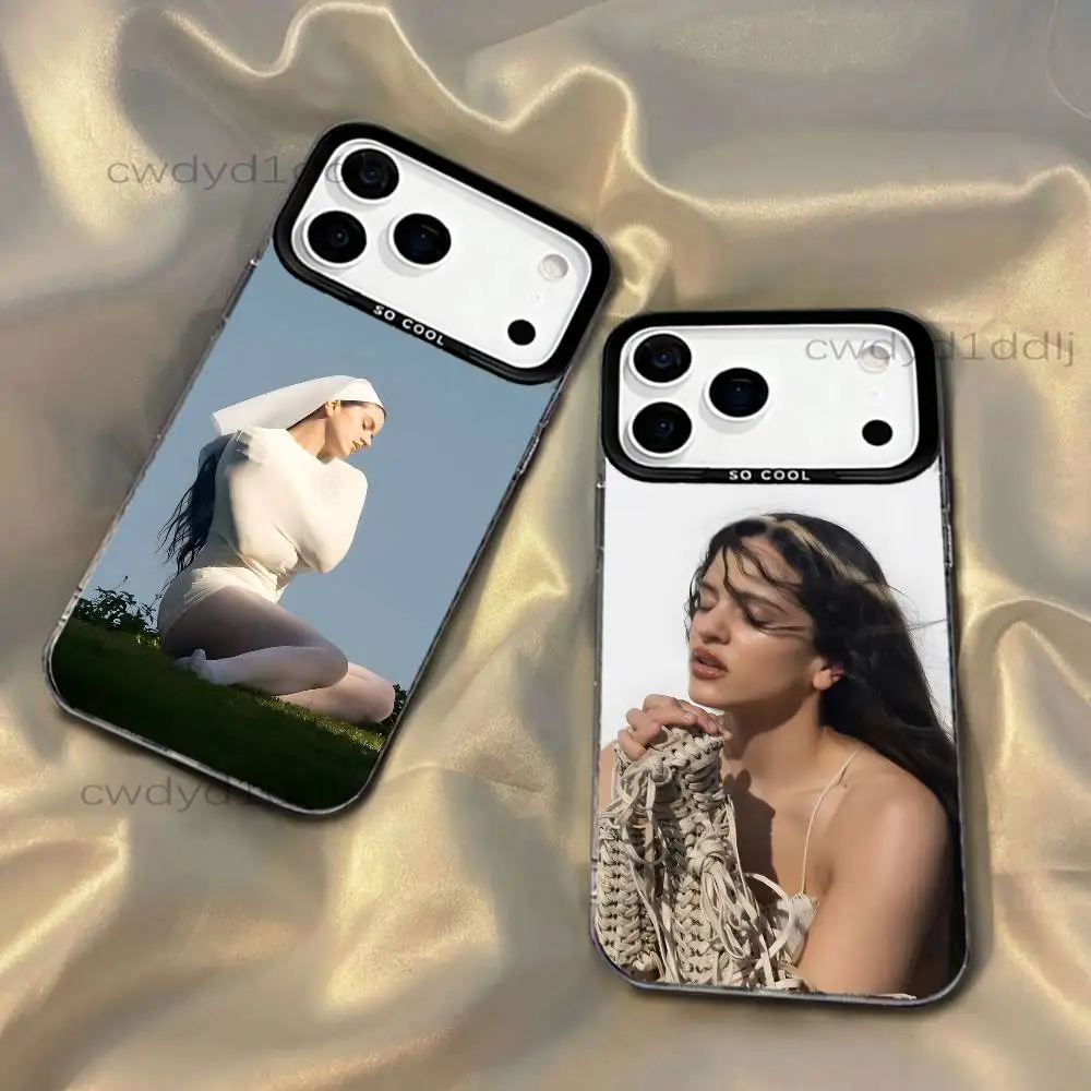 

R-ROSALIA LUX Singer Phone Case For iPhone 17,16,15,14,13,12,11,X,8,7,Pro,Max,Plus,SE4,Air,Mini IMD Gray Hard Matte