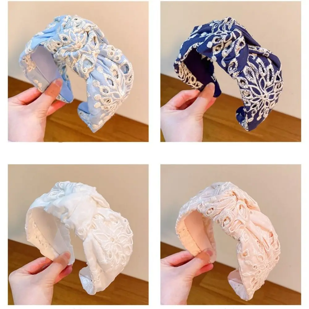 الشعر مجوهرات التطريز زهرة كبيرة الشعر هوب اكسسوارات للشعر النساء عقال عقدة Hairband