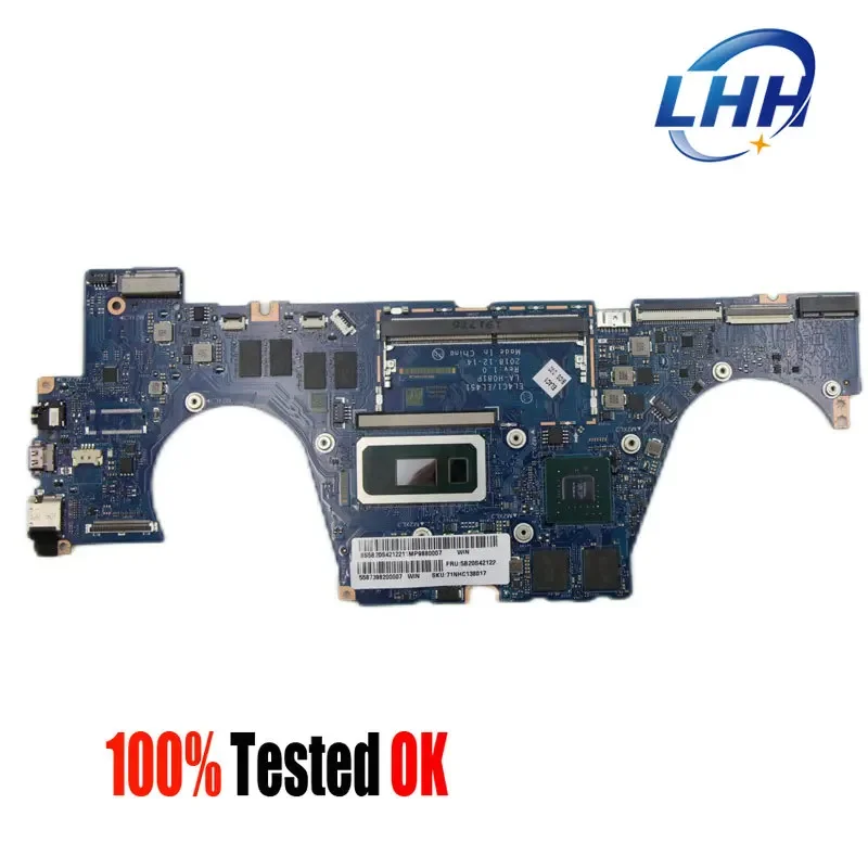 For Lenovo  C340-14IWL FLEX-14IWL Laptop Motherboard LA-H081P mainboard with I5-8265U CPU DIS  N17S-G0-A1 2GB 100% Test OK