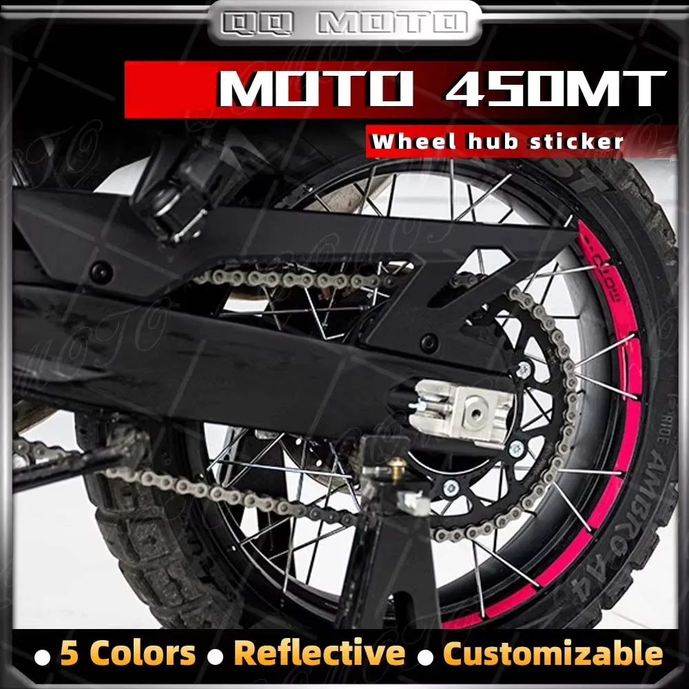 

For 450MT 450 MT IBEX 450 Motorcycle Wheel Inner Circle Sticker Reflective Rim Decal Stripe Tape Accessories Waterproof