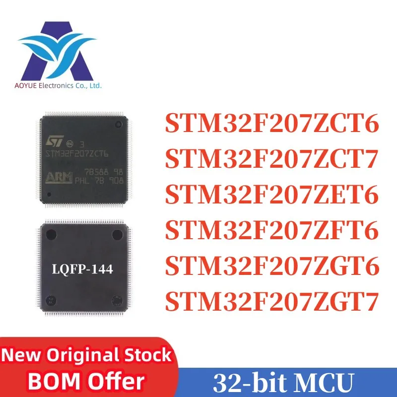 STM32F207ZCT6 STM32F207ZCT7 STM32F207ZET6 STM32F207ZFT6 STM32F207ZGT6 STM32F207ZGT7 TR LQFP-144 32-bit microcontroller Series