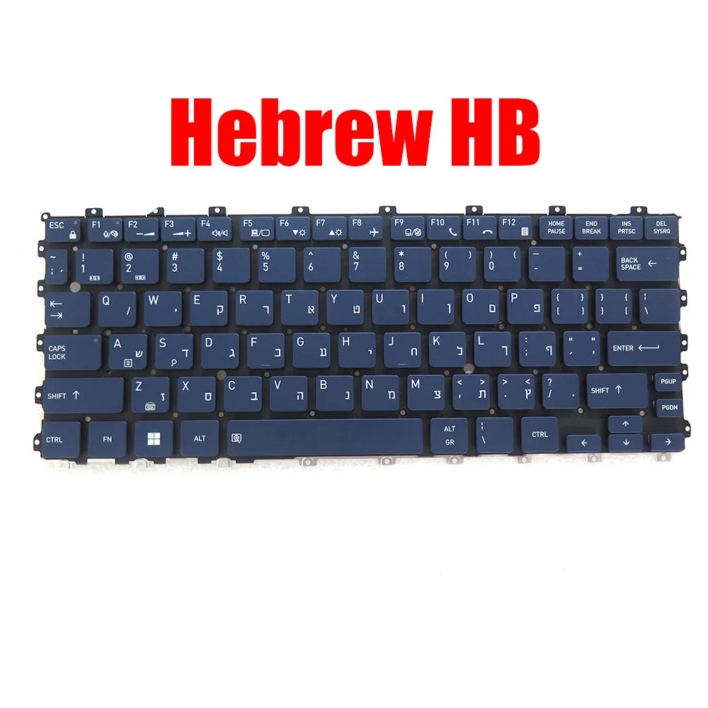 لوحة مفاتيح الكمبيوتر المحمول LA PO TR AR HB G83C000MP5 G83C000MP5ZK KT0121F5BK2800A00 21F5B 21F5B-UK العربية العبرية اللاتينية التركية الأزرق الخلفية #4