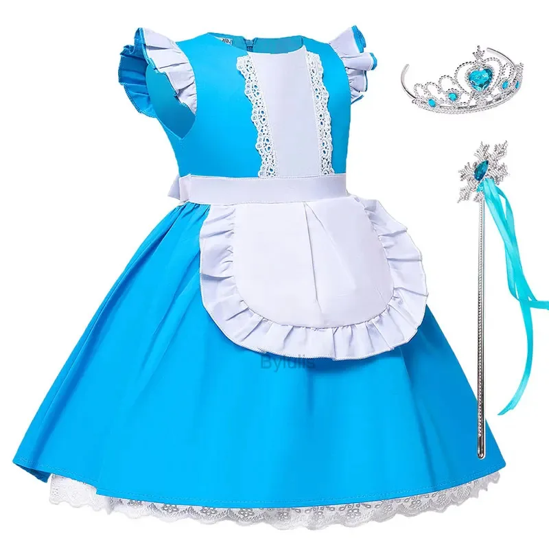 

Girl Alice in Wonderland Costume Baby Girls Carnival Princess Cosplay Dress Kids Children Halloween Birthday Party Clothes