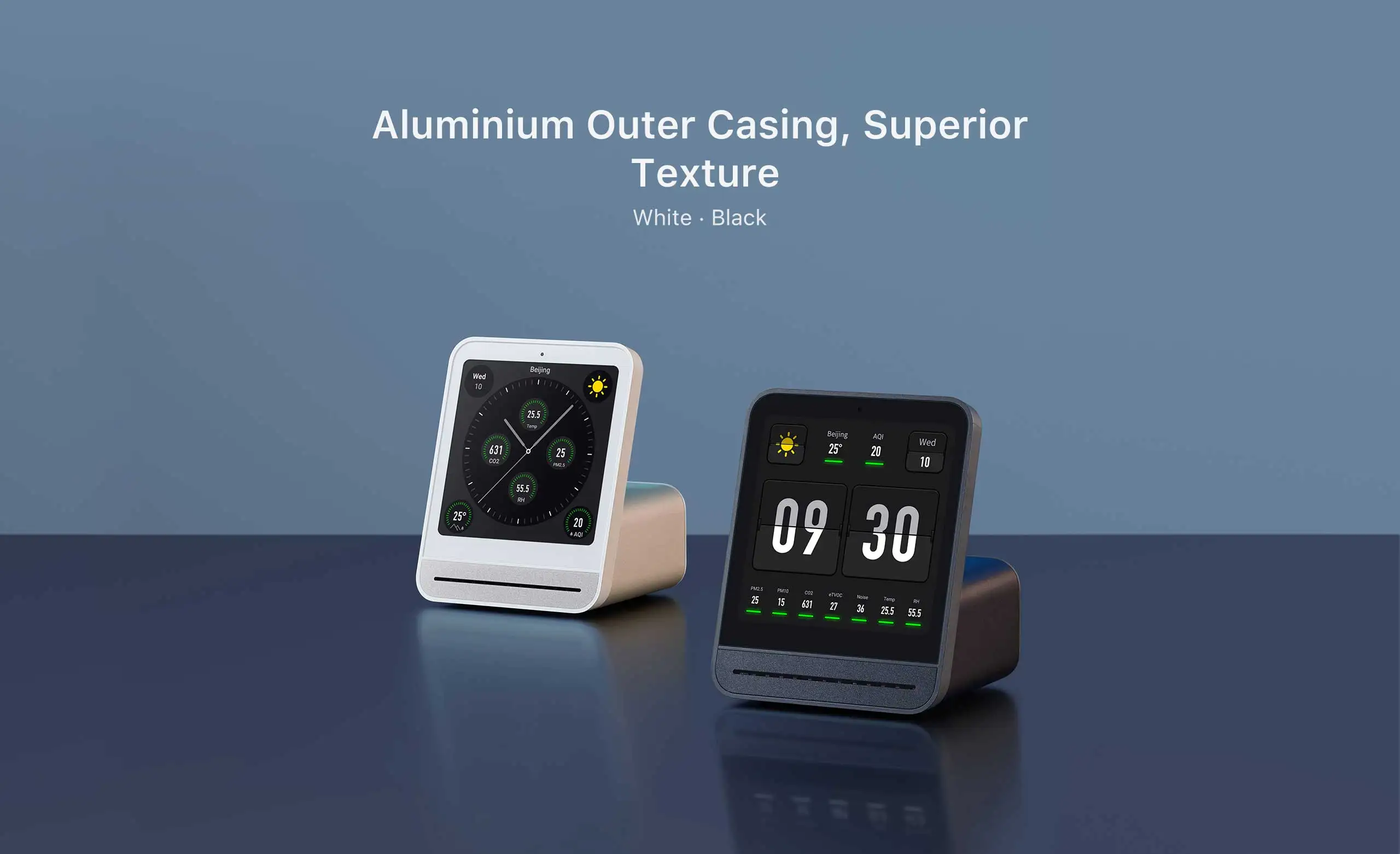 Qingping Air Monitor Gen 2, 7-in-1-Luftqualitätsmessgerät für den Innenbereich erkennt PM2,5, CO2, PM10, eTOVC, Lärm, Temperatur und Luftfeuchtigkeit, mit Alarm – Detail 8