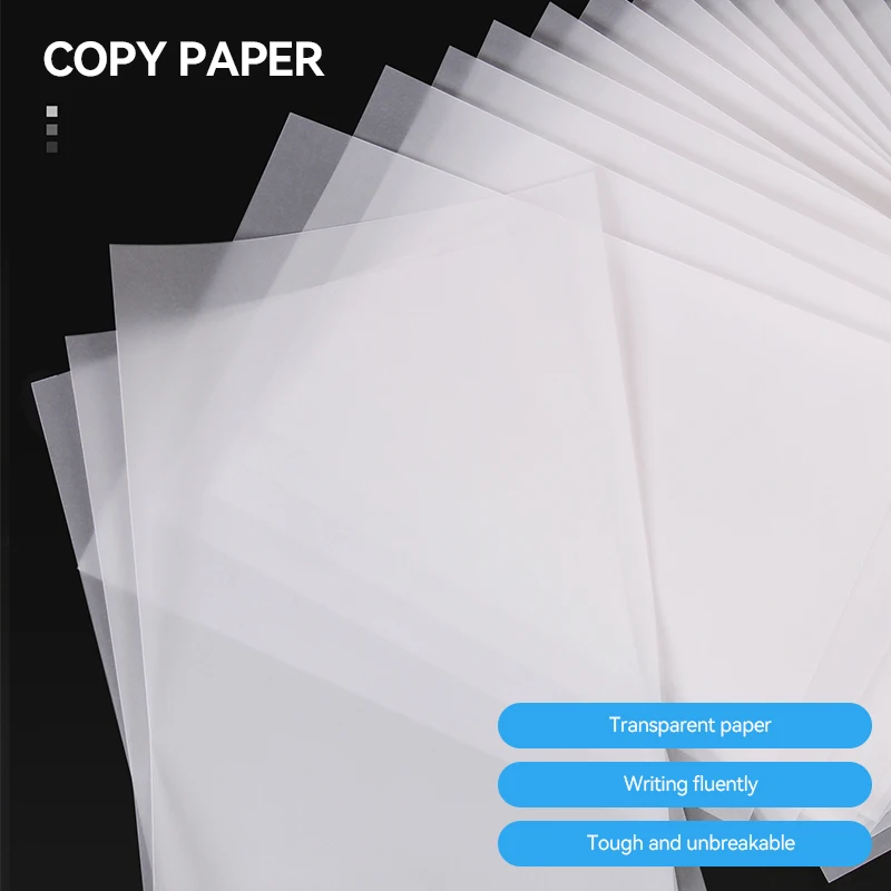 50 arkuszy papieru kalkowego A4/A5 do pisania, kopiowania, rysowania, scrapbookingu, kaligrafii, przezroczysty papier do kalkowania, materiały do rękodzieła — zdjęcie produktu 3