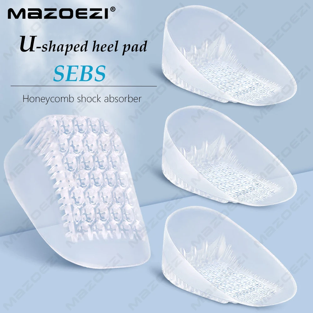 2pcs Gel Heel Cushion Inserts For Shoes Silicone Heel Cup Pads For Bone Spurs Pain Relief Protectors Plantar Fasciitis Insoles