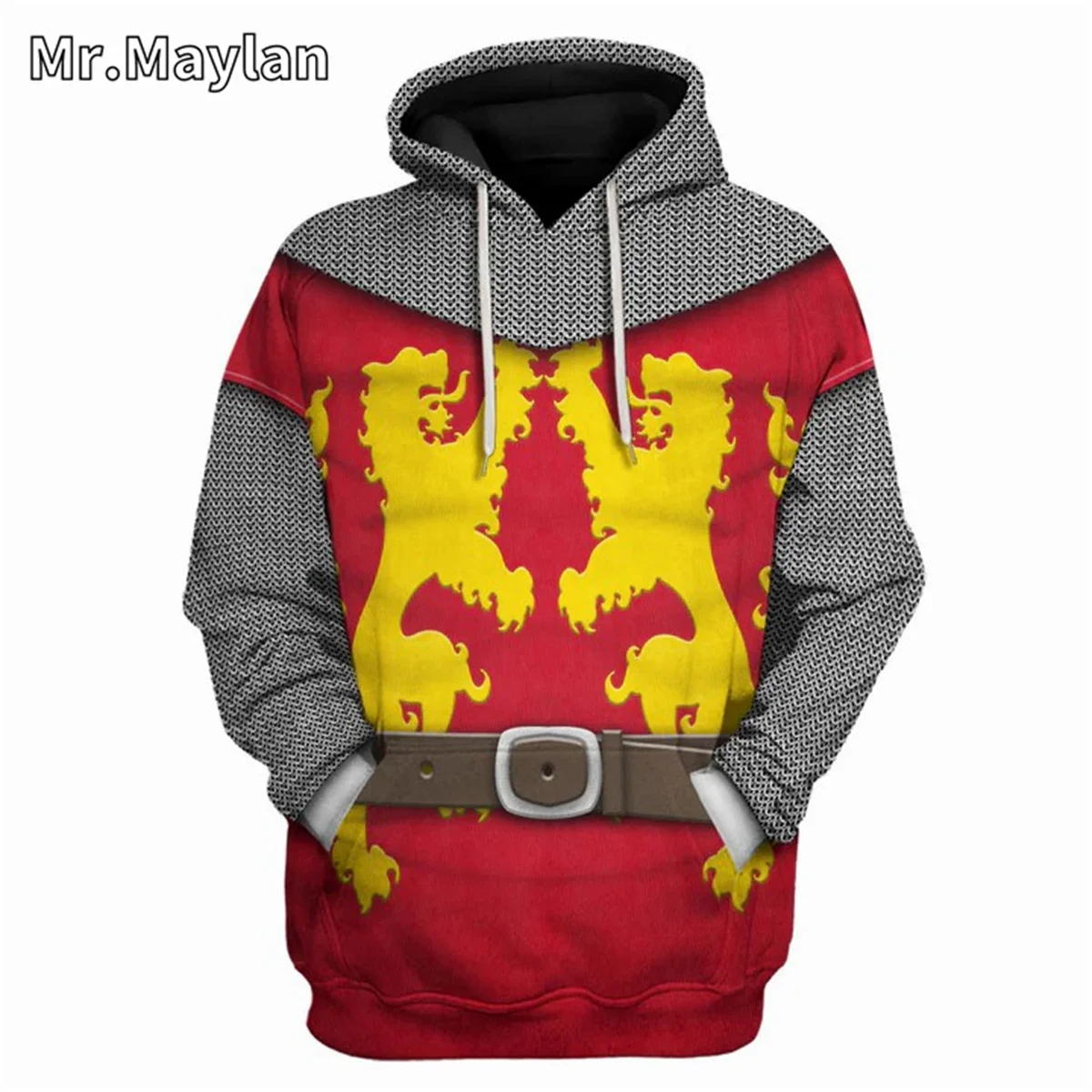 Medieval Knights Armor Cosplay Costume 3D Print Unisex Hoodie Men Sweatshirt Streetwear Zip Pullover Casual Jacket Tracksuits-07