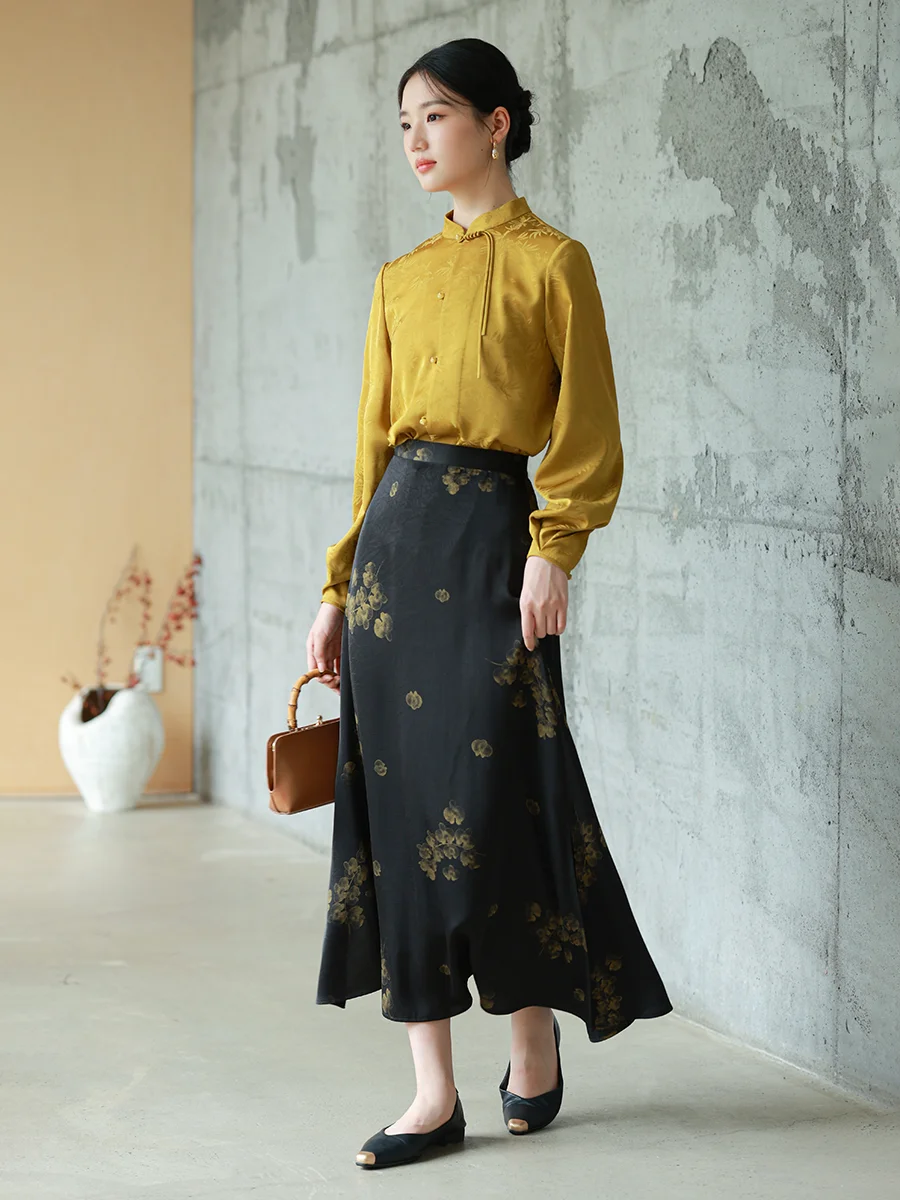 

Новый китайский женский топ irt, осеннее новое поступление, складной све с манжетами, футболка из полиэфирного волокна