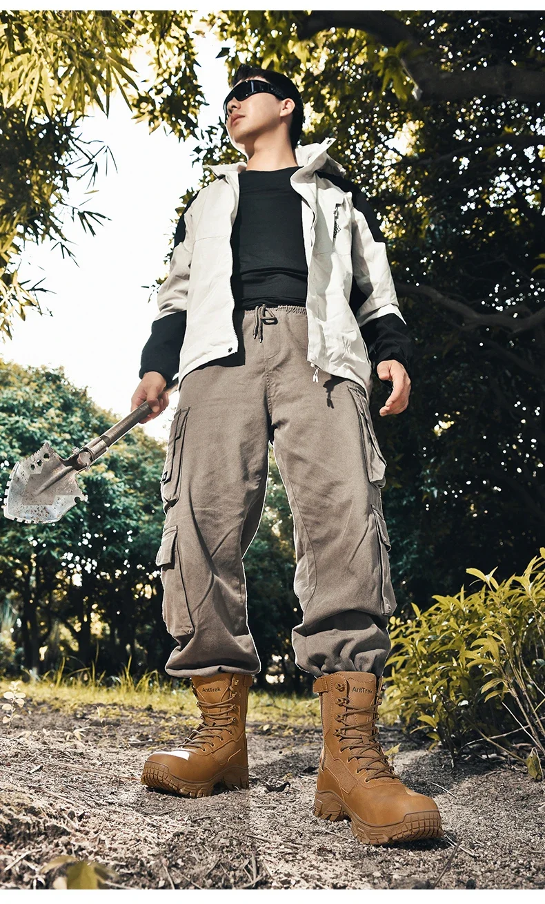 Taktische Herrenstiefel, atmungsaktiv, ultraleicht, Sicherheits-Armeestiefel für Männer, Rapid Response Desert Boots, wasserdichte Jagdstiefel zum Schnüren – Detail 28