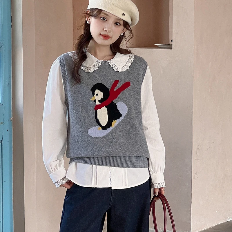 100% الصوف الخالص الأطفال محبوك سترة بلا أكمام الوالدين والطفل سترة الفتيان الفتيات الخريف موضة الصوف محبوك سترة سترة #6