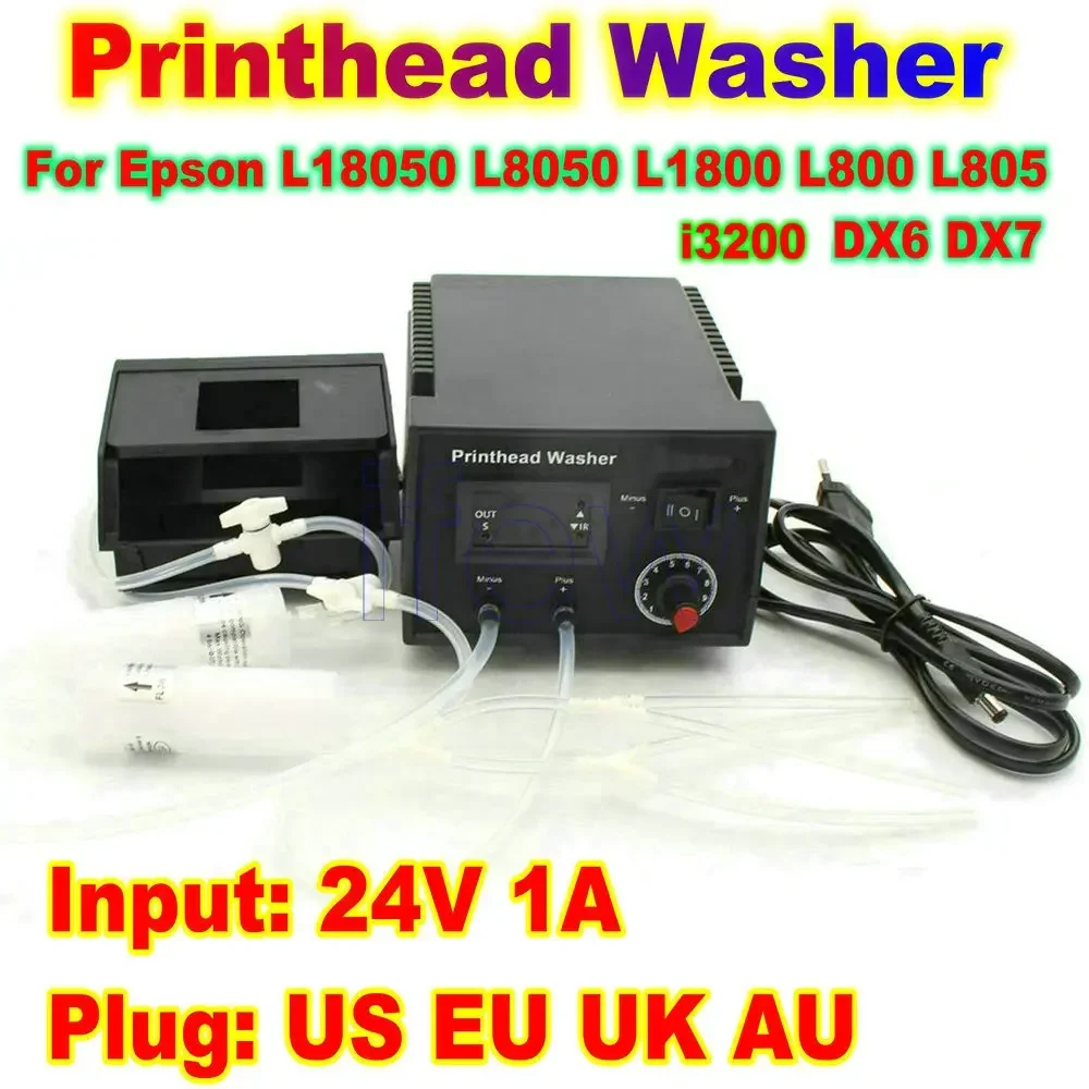 

i3200 Printer Head Cleaner Washer Machine Printhead Cleaning Kit Liquid Clean Head Wash L18050 For Epson L805 L8050 L1800 L800