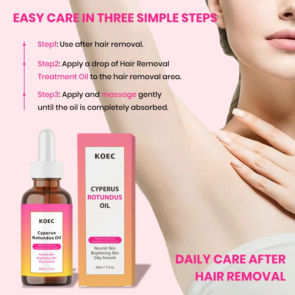 KOEC Cyperus Rotundus Massage Oil 60ml, Nourishing Body Oil for Silky Smooth-Looking Skin, Gentle Daily Body Routine
