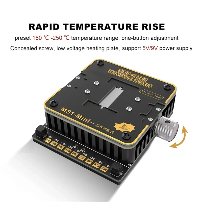 

【Hot-Selling!】MS1 Mini Hot Plate Chip Detinning Heating Table For Phones Chip IC Heating Table Glue Remove Heating Repair Tools