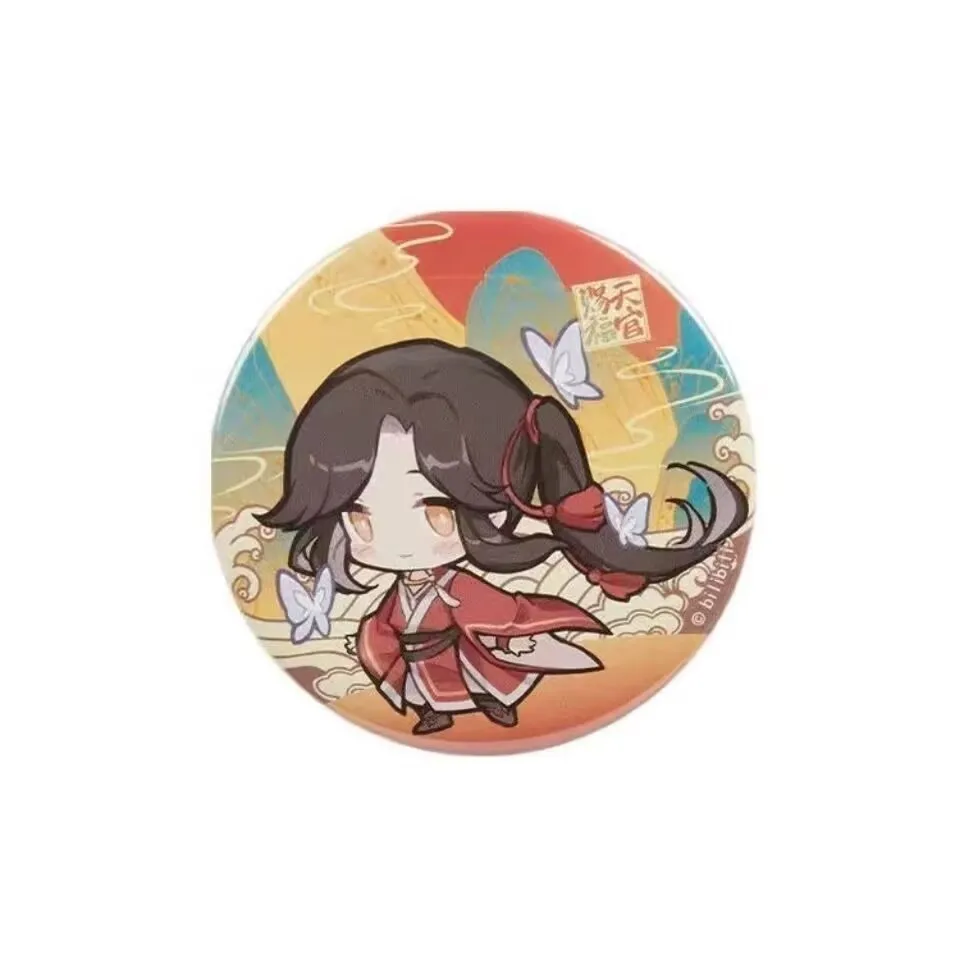 The "Heavenly Official Bestows Blessings" anime Ma Tiekou badge and the "Xie Lian Huacheng" Sanrou matte chest badge