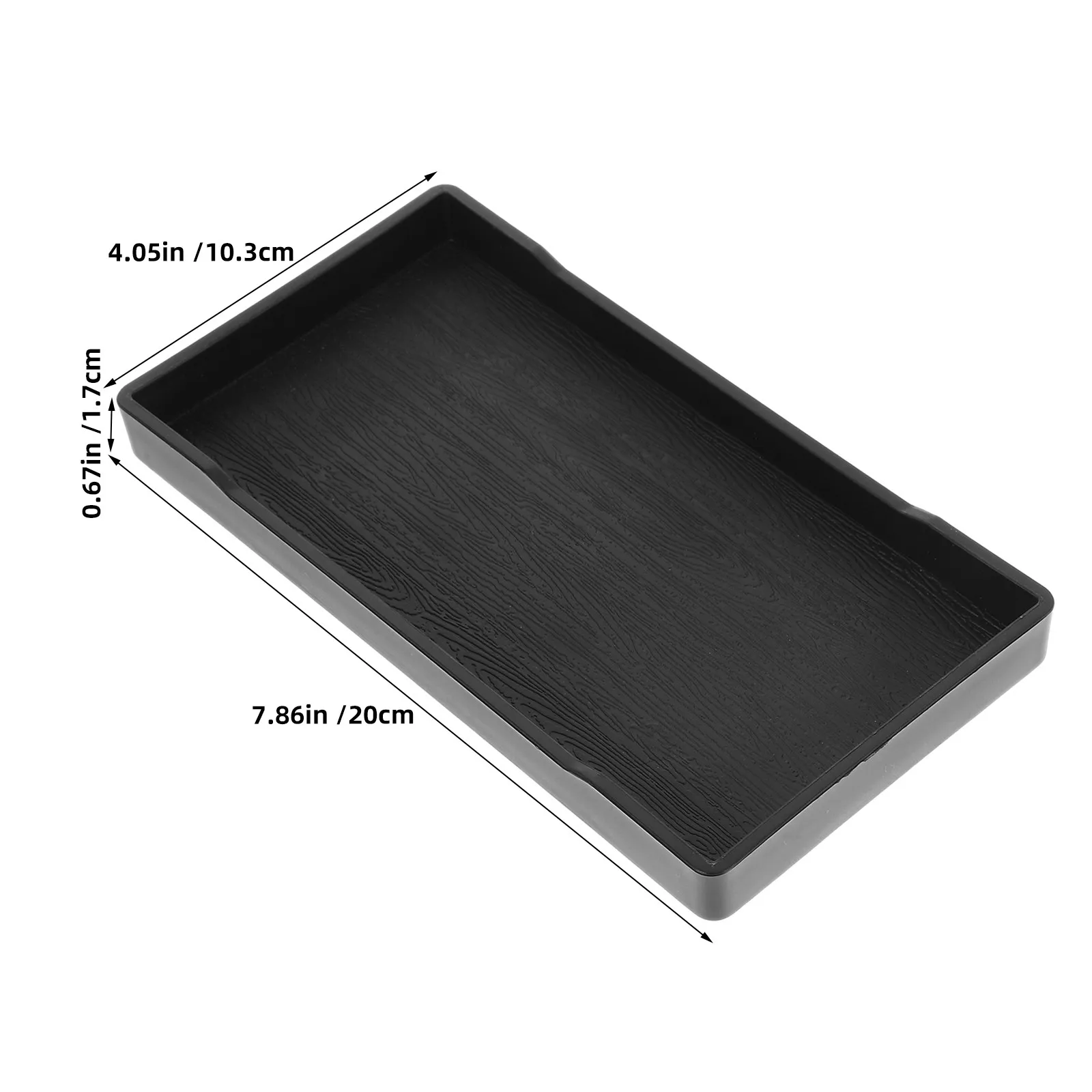 5Pcs Thickened Rectangle Vanity Tray Bathroom Counter Organizer Shatterproof Small Decorative 8x4 Wood Pattern Sink - view 4
