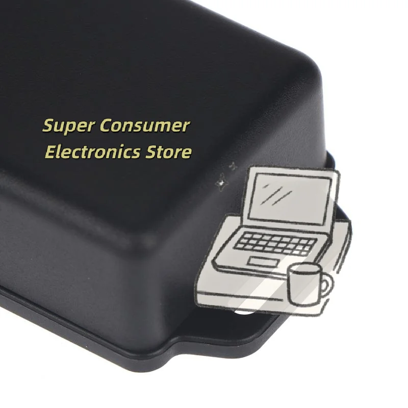 Water Resistant Black Plastic Electronic Project Enclosure Set Multiple Sizes Mounting Ears for Industrial Circuit Protection