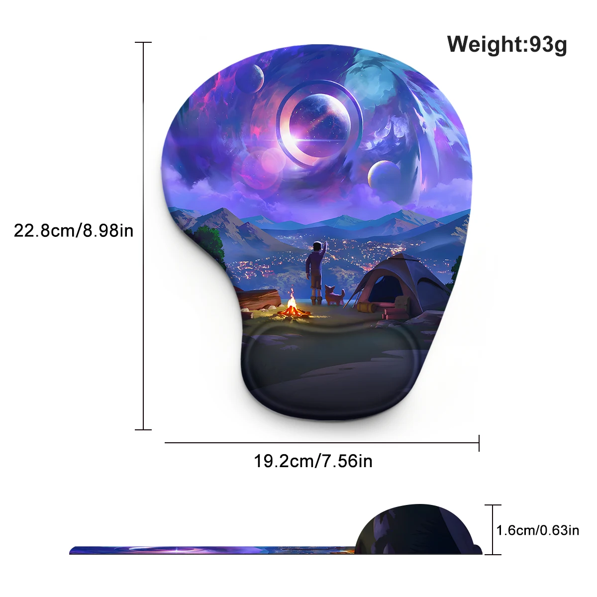 Starry Sky Scenery Mouse Pad Wrist Ergonomic Soft Anti-Slip Wrist Rest Support Mat Computer Mouse Pad for Office  PC