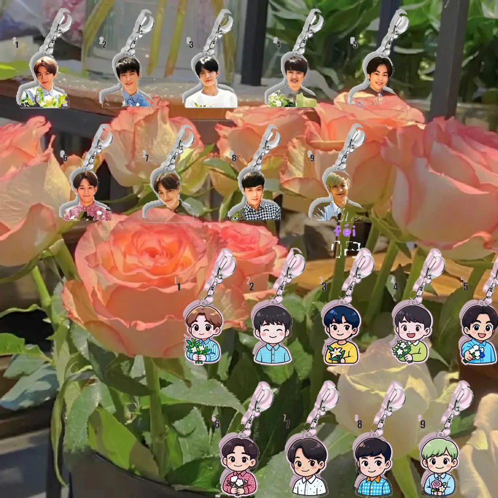 KPOP Idols KAI SUHO CHANYEOL акриловый брелок с двухсторонней печатью брелок высокого качества HD подвеска на рюкзак LAY BAEKHYUN подарки