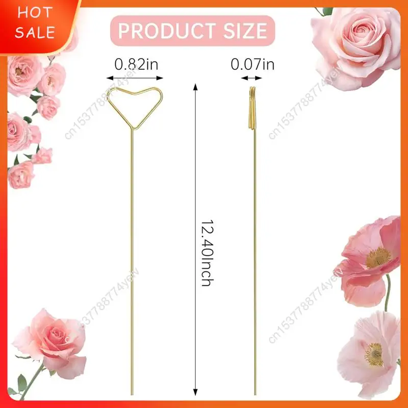 40 peças palhetas de suporte de cartão floral-bastões de suporte de cartão de flor para buquês, peças centrais de casamento, palitos de suporte de foto a62x