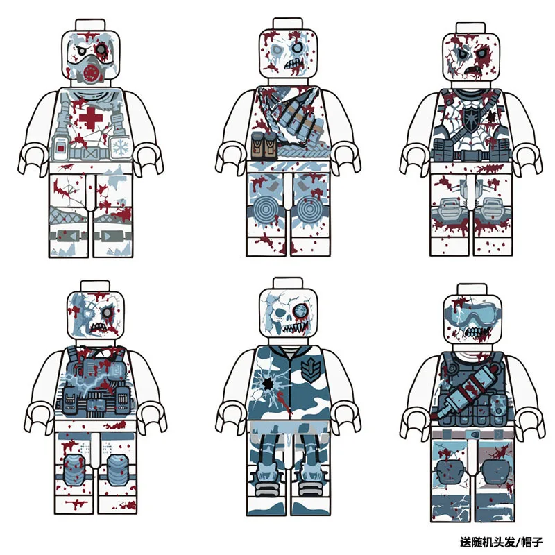 Blocs de construction, poupées humanoïdes, jouets, figurines d'action numériques, jouets assemblés, jouets éducatifs sur chenilles pour enfants