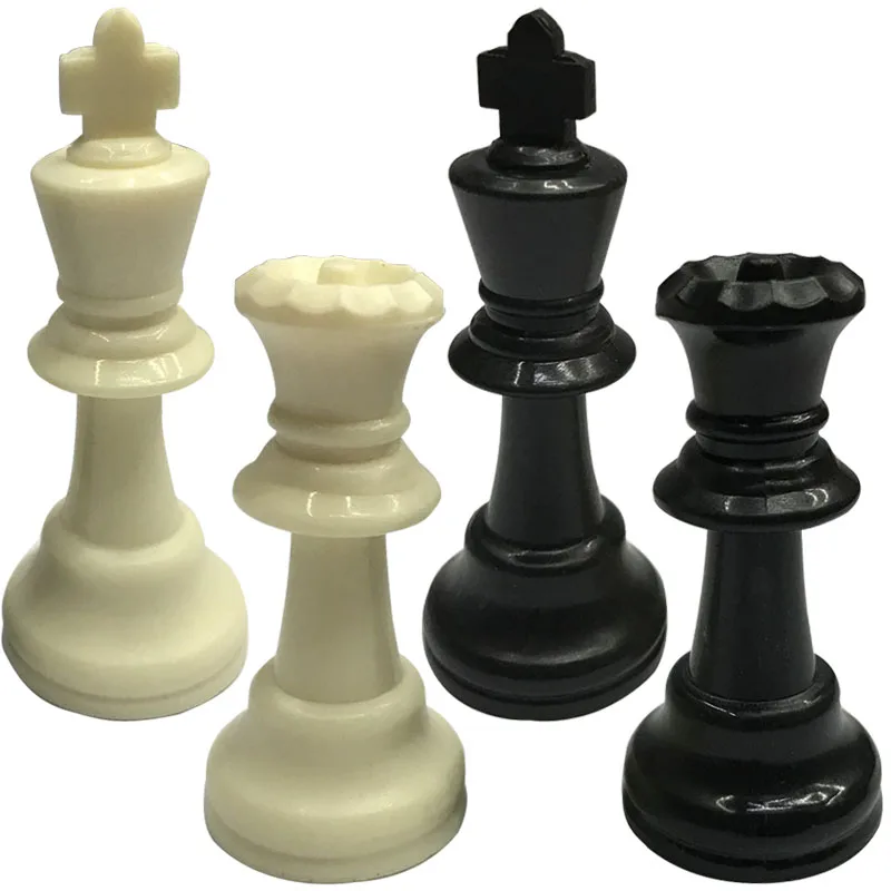 Medieval Plastic Chess Pieces Set King Height 6.4cm/7.5cm/9.5cm Replaceable International Chess Pieces Board Games Accessories