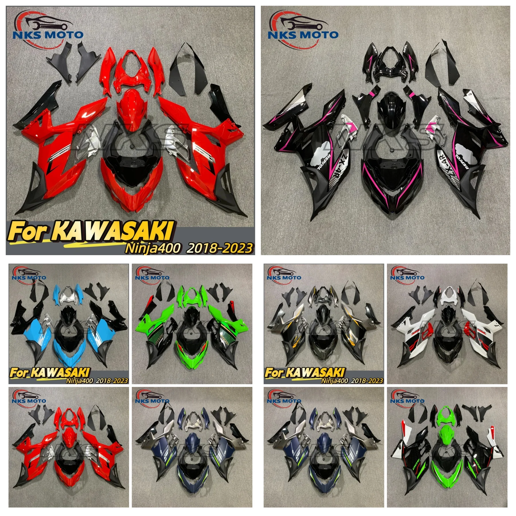 

ABS Motorcycle Plastic Fairing Kits For KAWASAKI Ninja400 / Ninja 400 / EX 400 2018 2019 2020 2021 2022 2023 Injection Bodywork