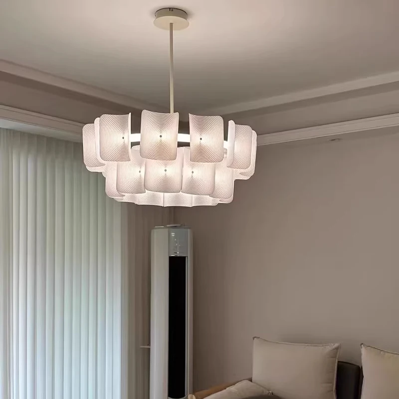 

French Cream Living Room Pendant Lamps Luxury New Grand Dining Room Bedroom Model Room Designer Smart Light Brightness Dimmable