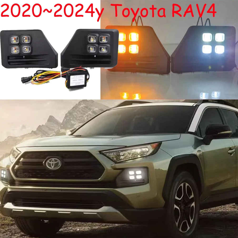 

car accessories bumper headlight for Toyota RAV4 daytime light RAV 4 2019~2023y LED for Toyota headlamp Fog light