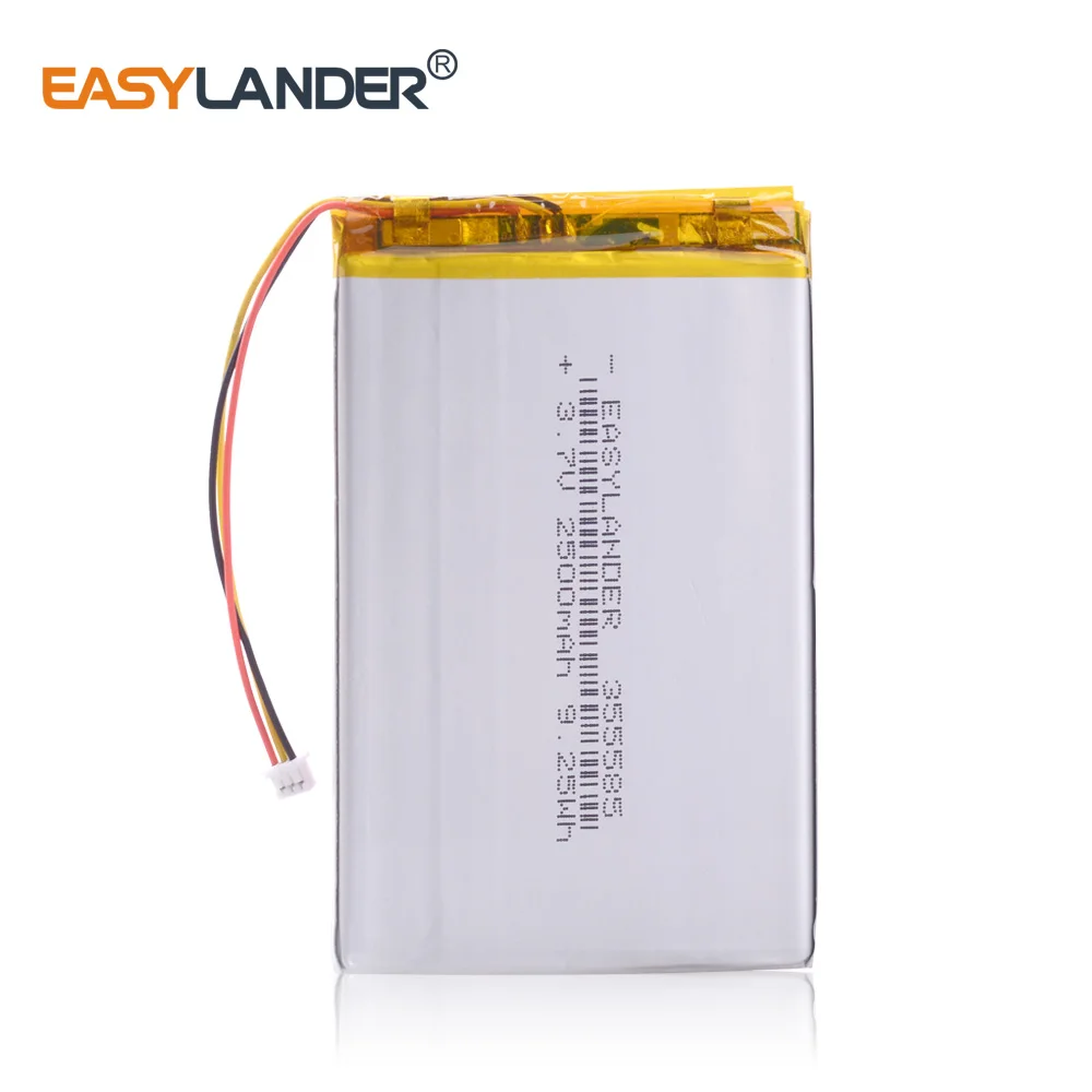 JST1.25 3P 315586 3.7V 2500mAh Li-Polymer Rechargeable Battery For onix boox newton 305585