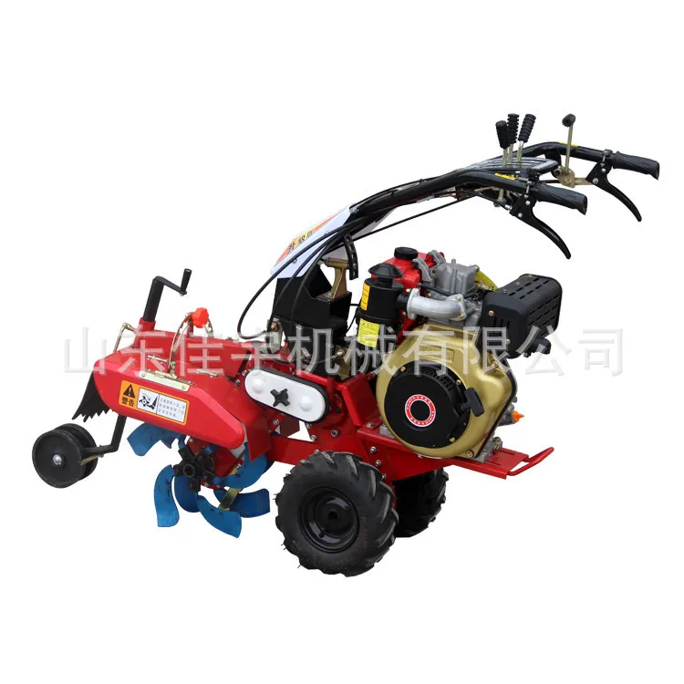 Diesel trenching and soil plowing machine, agricultural small scallion and ginger trenching machine