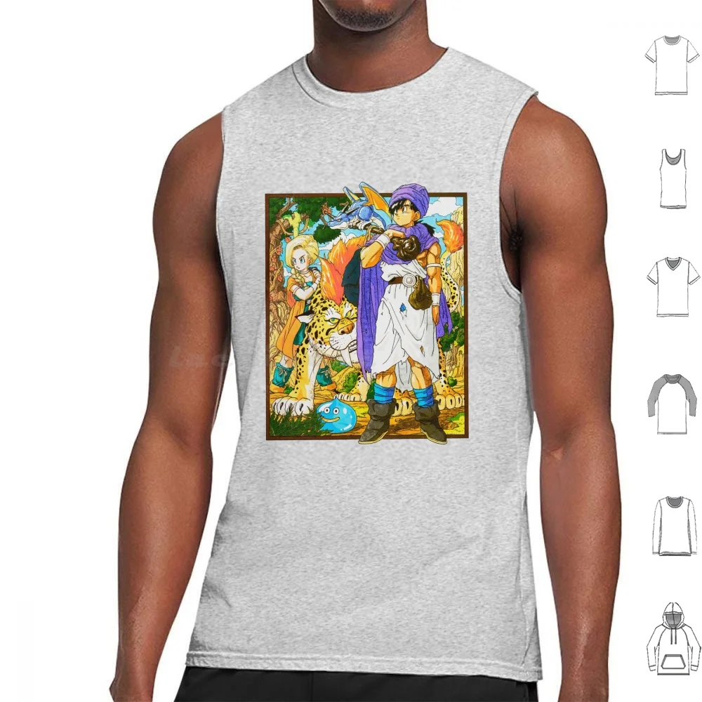 Dragon Quest 5 Super Famicom Cover Art Tank Tops Print Cotton Dragon Quest Quest 5 Dragon Quest V 5 Super Snes Rpg Retro