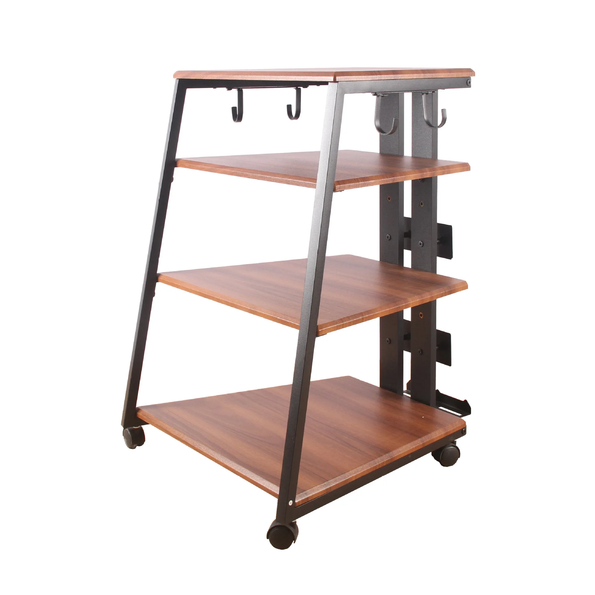 

American Style Multi-Layer Storage Rack CD Rack for Office Bathroom Floor Hook Cart Movable for Household Use Living Room