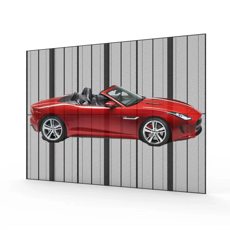 Customizable Indoor Video Wall Advertising Glass Window TV Curtain-Transparent P3.91 P10.4 LED Display Screen Media Elevator