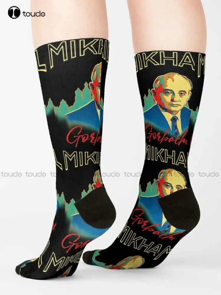 Mikhail Gorbachev Tribute Socks Sock High Quality Cute Elegant Lovely Kawaii Cartoon Sweet Cotton Sock Custom Gift Streetwear