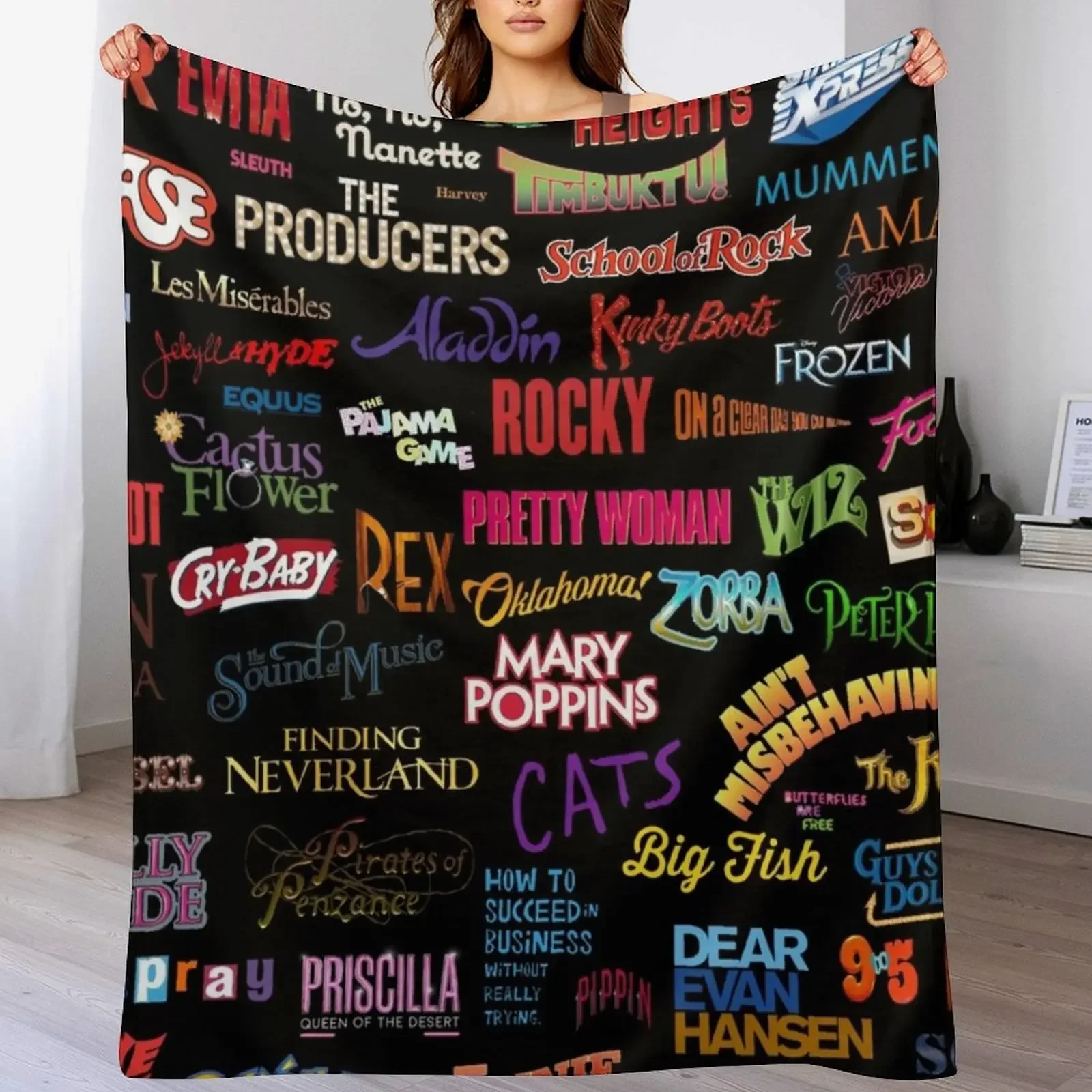 

Broadway Musicals Throw Blanket Single Blankets Sofas Of Decoration Blankets