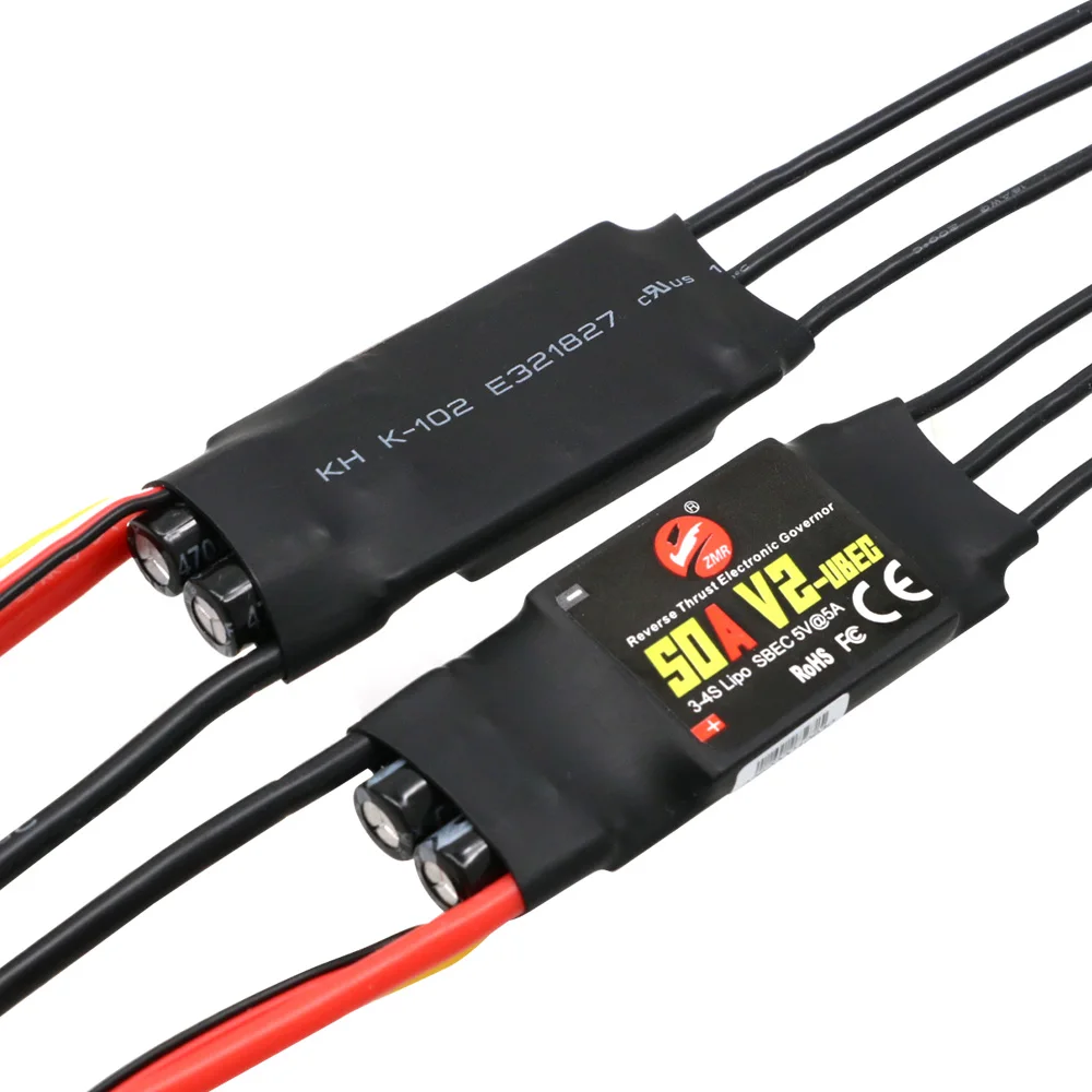 ZMR Borstelloze ESC 40A 50A 80A 100A V2 Drone ESC 2-4S Snelheidsregelaar Met BEC/UBEC voor RC Quadcopter Helikopter LXC BOM
